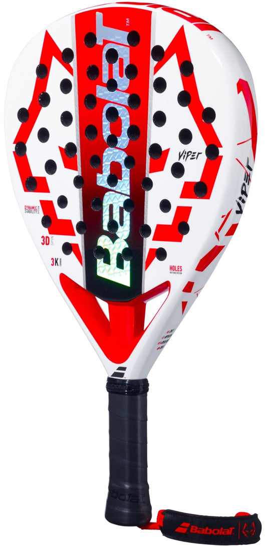 Babolat Technical Viper Juan Lebron Padel Racket (White/Red)