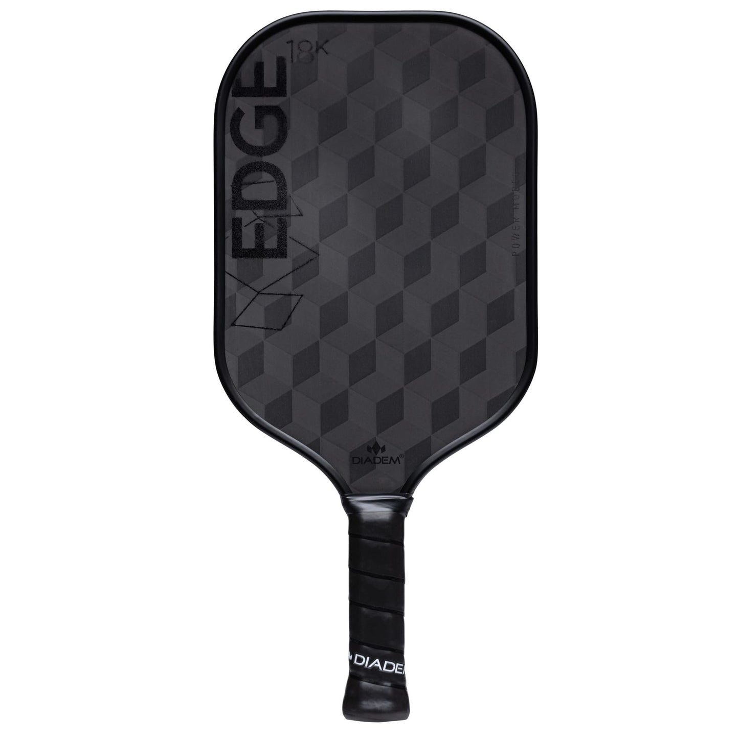 Diadem Edge 18K Power Pickleball Paddle USAPA Approved | 18K Carbon Fiber Face for Spin & Control | 16mm Control Paddle, Limited Edition (Black)
