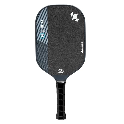 Diadem Hush | Quiet Pickleball Paddle, Double Thermoformed, Carbon Fiber Core, Power, Precision, Anti-Dampening Kraibon Technology (Black)