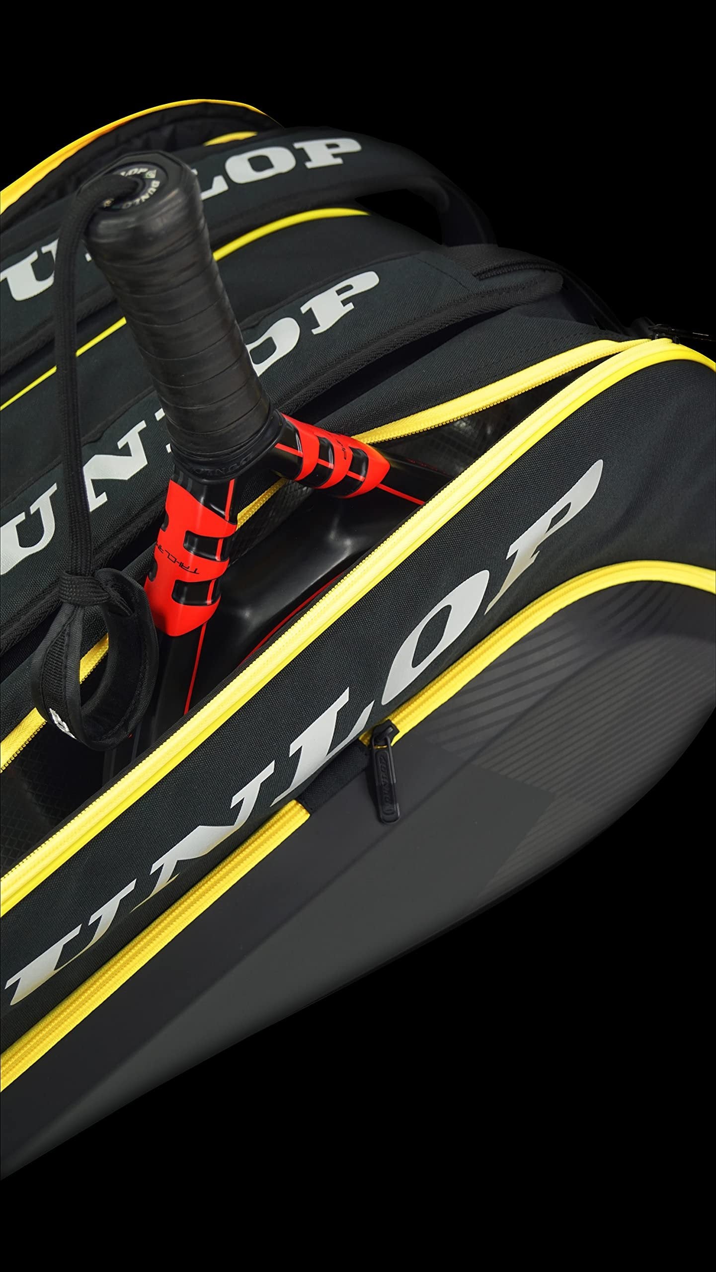 Dunlop Sports Paletero Elite Padel Bag, Black/Yellow