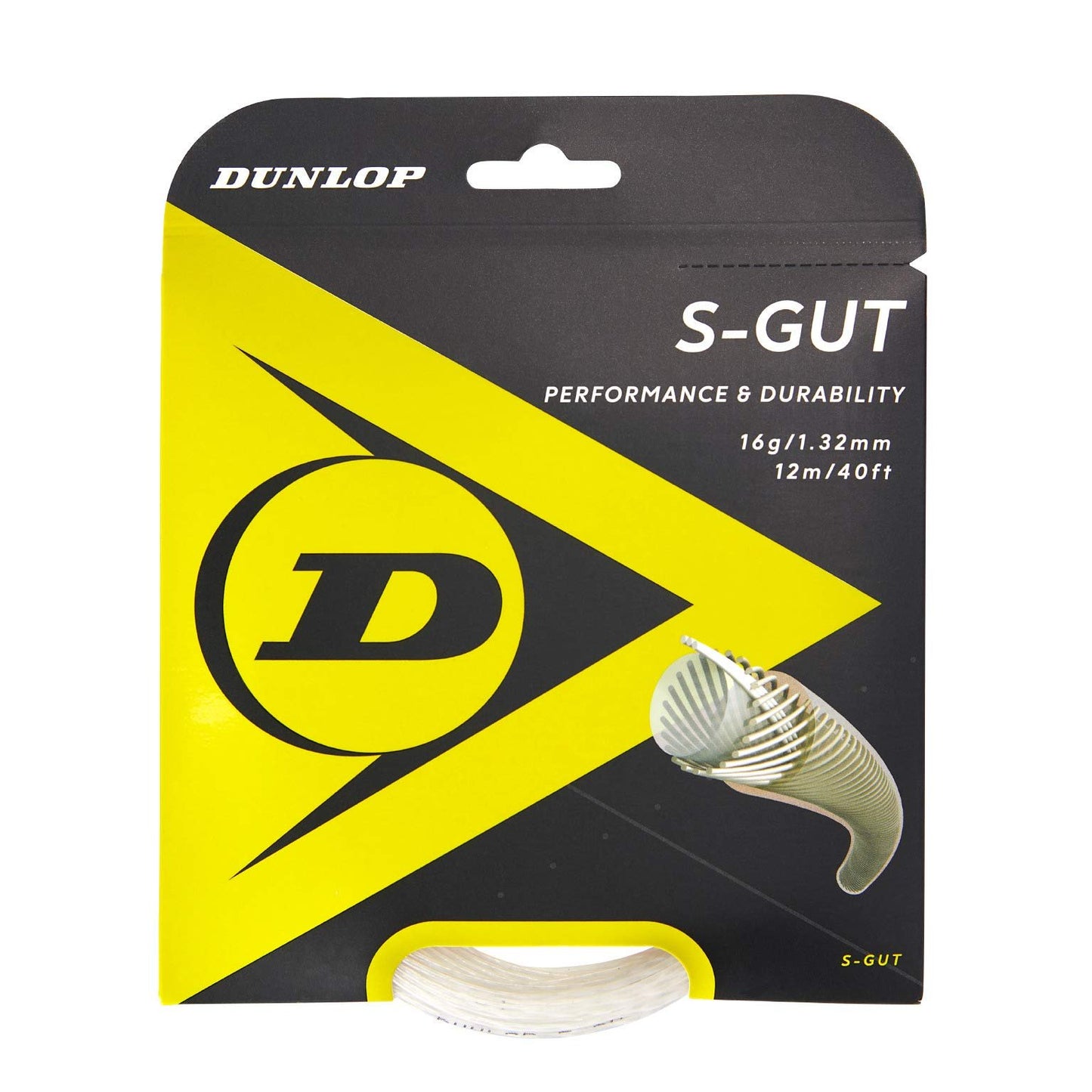Dunlop S-Gut Tennis String White, 16g