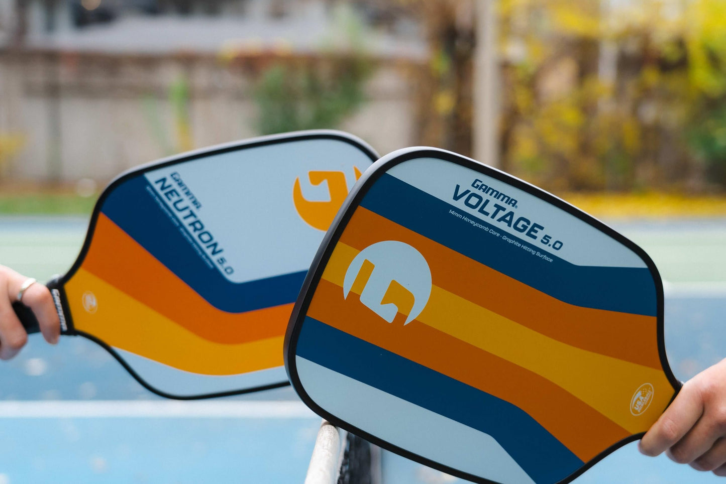 GAMMA Pickleball Paddles, Quantum Series, Micron 5.0, Neutron 5.0, Voltage 5.0, Atomic 5.0, USAPA Approved, Graphite Pickleball Paddle, Polypropylene Core, Honeycomb Grip, Great Feel, More Control