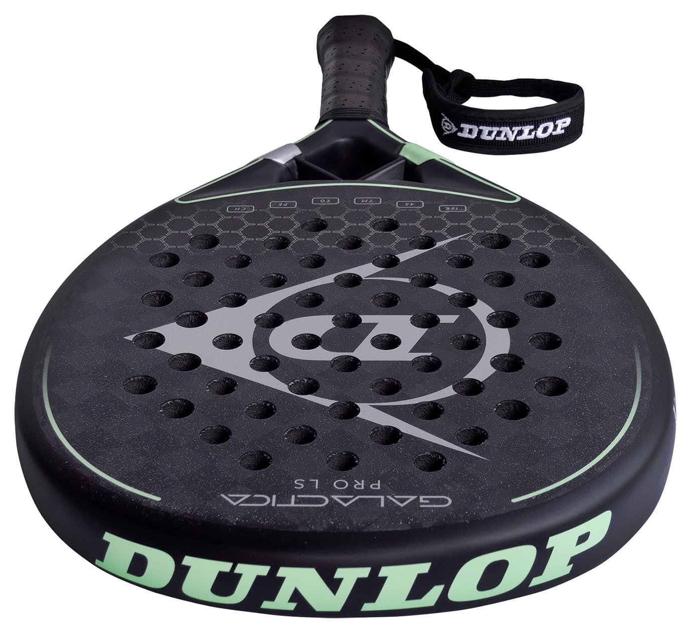 Dunlop Sports Galactica Pro LS Padel Racket, Black/Green V25