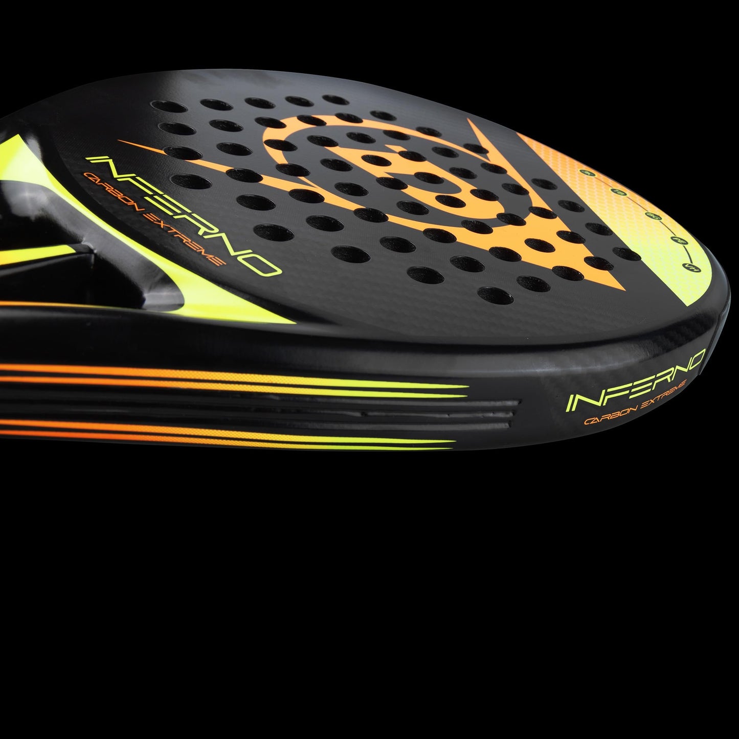 Dunlop Sports Inferno Carbon Extreme Padel Racket, Black/Orange/Yellow