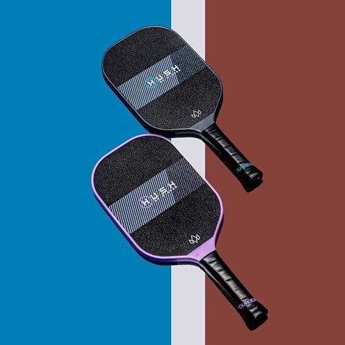 Diadem Hush | Quiet Pickleball Paddle, Double Thermoformed, Carbon Fiber Core, Power, Precision, Anti-Dampening Kraibon Technology (Black)