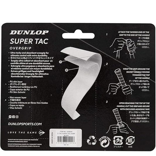 Dunlop Super TacOvergrip, 3Pack, Black