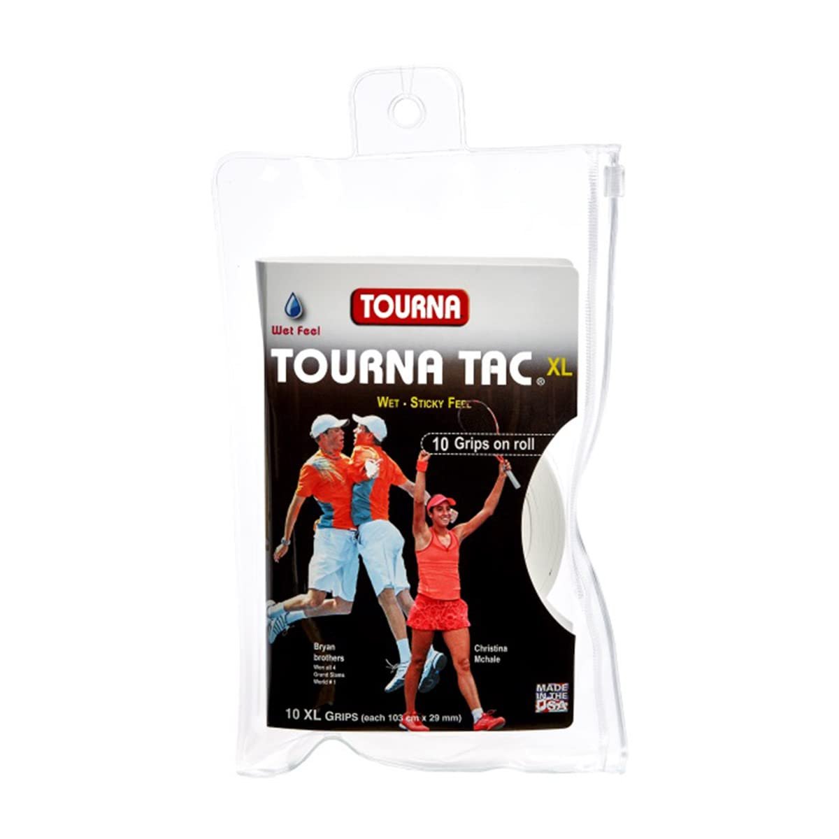 Tourna Tac 10 Pack Tacky Feel Tennis Grip, White