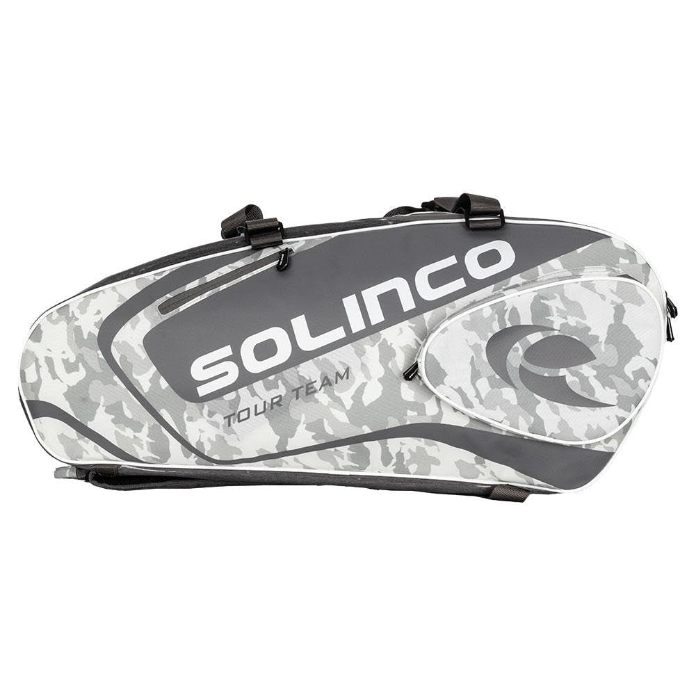 Solinco White Camo 6 Pack Tennis Racquet Bag