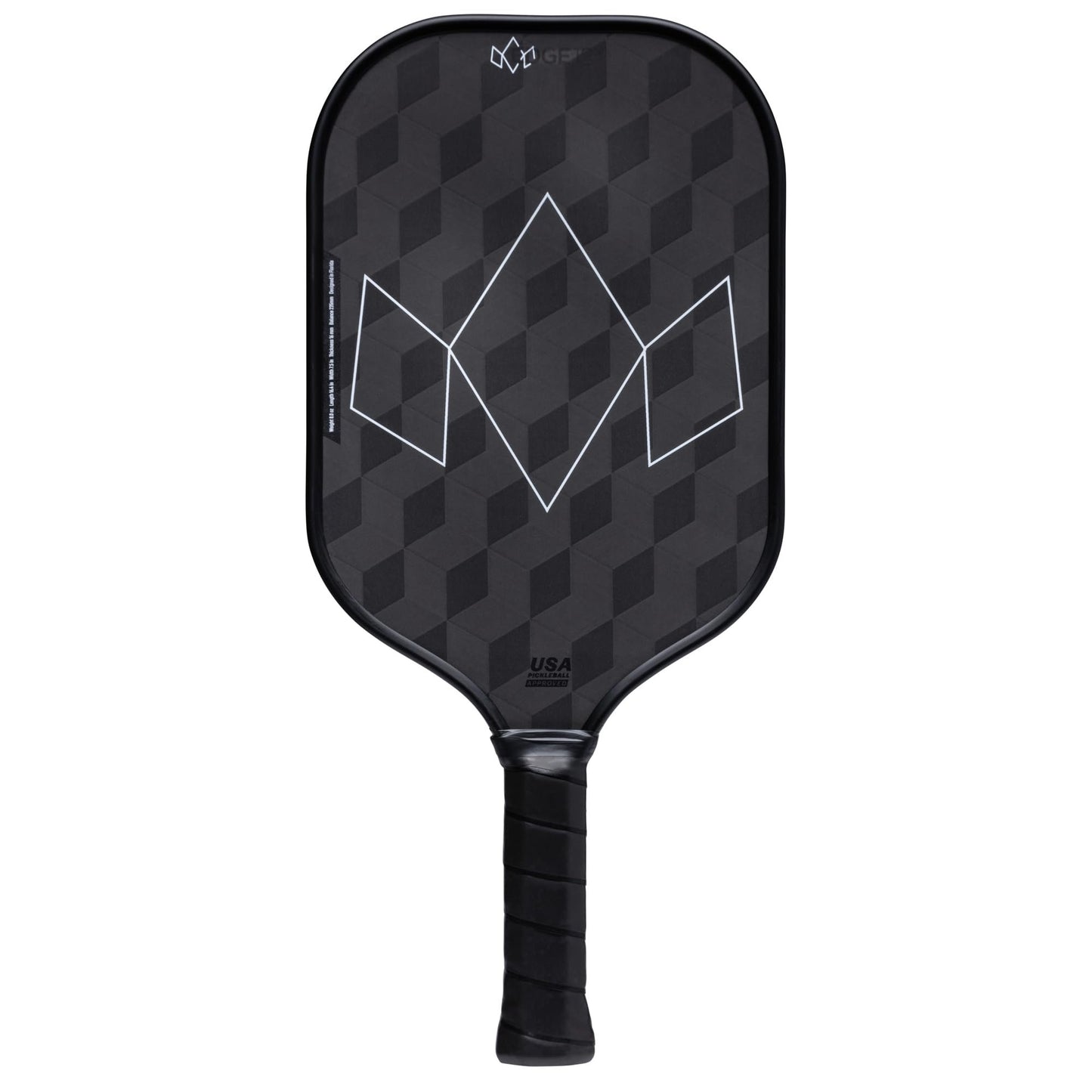 Diadem Edge 18K Power Pickleball Paddle USAPA Approved | 18K Carbon Fiber Face for Spin & Control | 16mm Control Paddle, Limited Edition (Black)