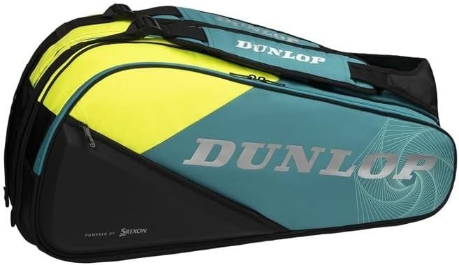 Dunlop SX Performance 8 Racket Thermo Bag, Teal/Black/Yellow