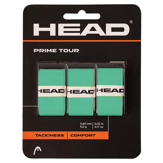 Head Prime Tour Tennis Overgrip 3-Pack Mint Blue
