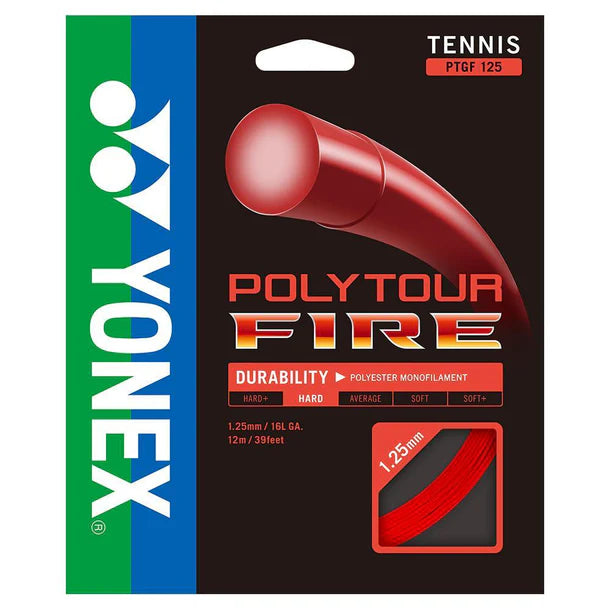 Yonex POLYTOUR FIRE Tennis String , Red