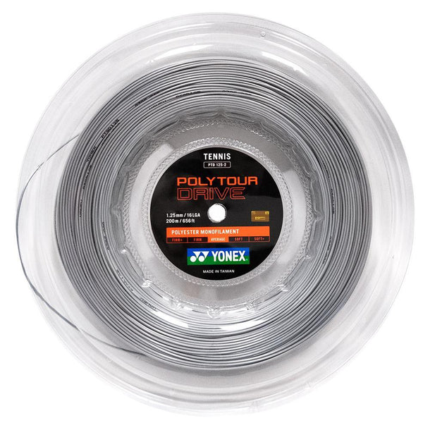 Yonex POLYTOUR DRIVE 125/16L Tennis String Reel Silver