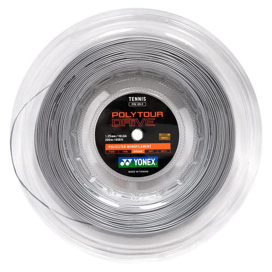 Yonex POLYTOUR DRIVE 125/16L Tennis String Reel Silver