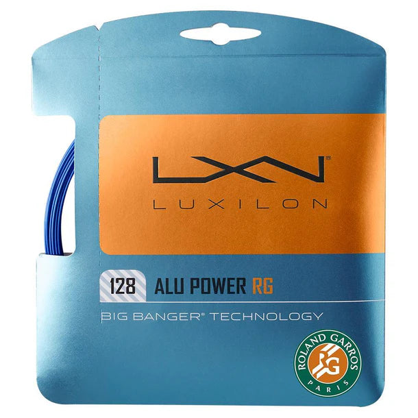 Luxilon ALU Power 128 Roland Garros Tennis String Blue and White