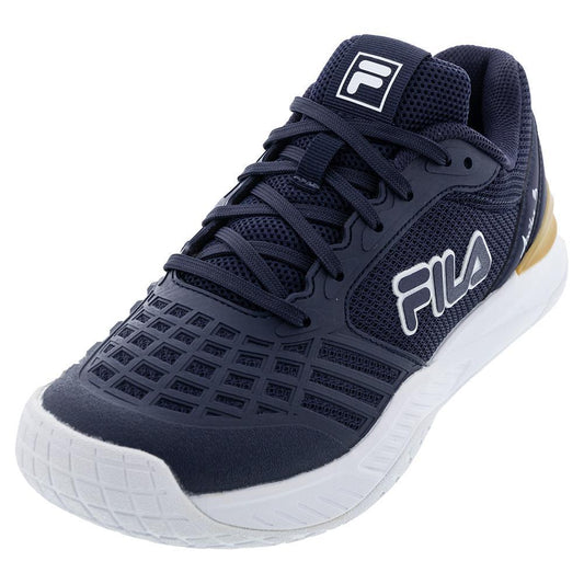 Fila Women's Axilus 3 Tennis Shoes Navy and White