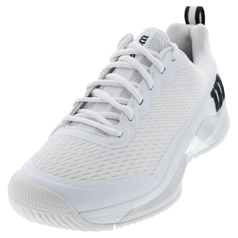Wilson Men's Rush Pro 4.5 Wide Tennis Shoes White and Black
