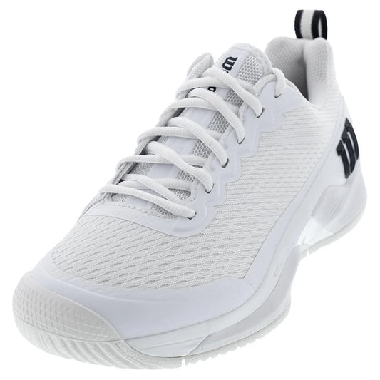 Wilson Men's Rush Pro 4.5 Wide Tennis Shoes White and Black