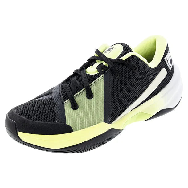 Fila Men`s Fire Ace Tennis Shoes Black and Shadow Lime