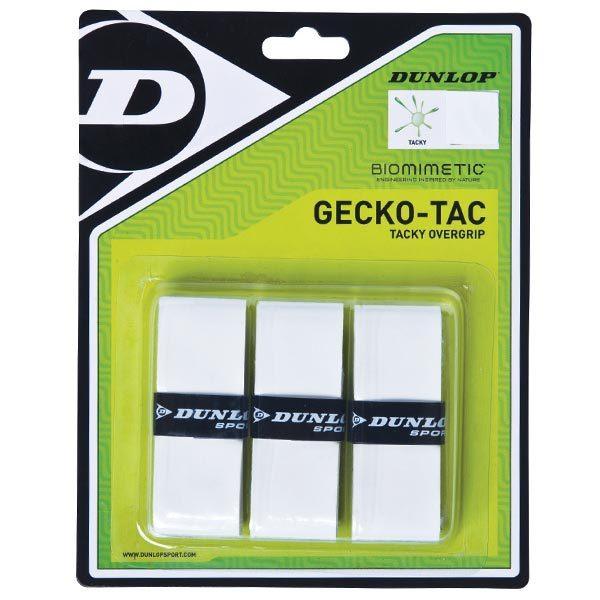 Dunlop Gecko-Tac 3 Pack White Tacky Tennis Overgrip