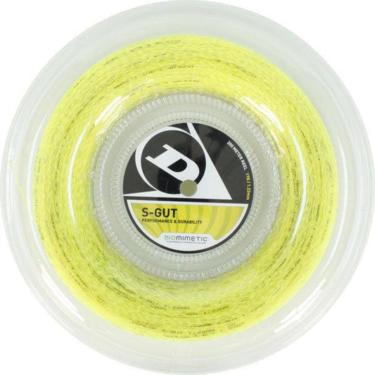 Dunlop S-Gut 17G Yellow Tennis String Reel