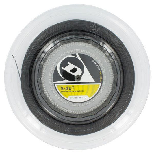 Dunlop S-Gut 17G Black Tennis String Reel