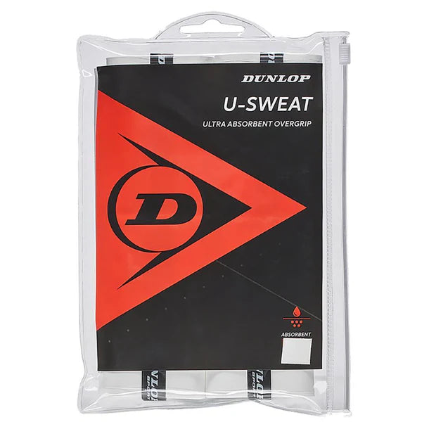 Dunlop U Sweat 12 Pack Tennis Overgrip White