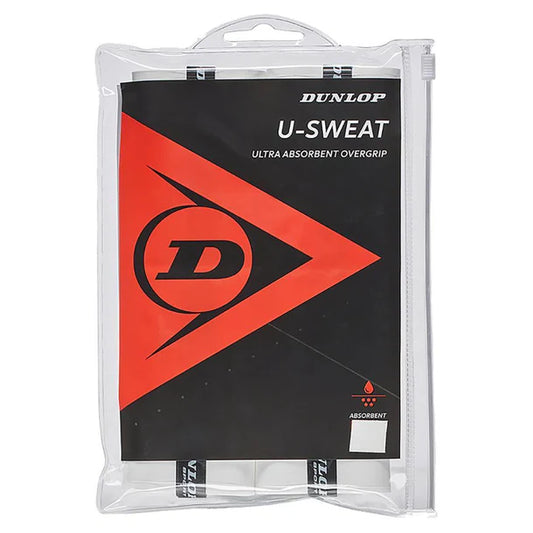 Dunlop U Sweat 12 Pack Tennis Overgrip White