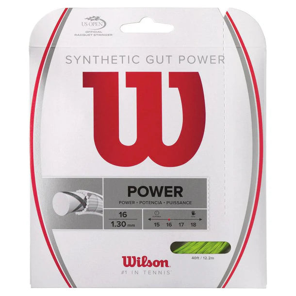 Wilson Synthetic Gut Power 16G Tennis String , Green