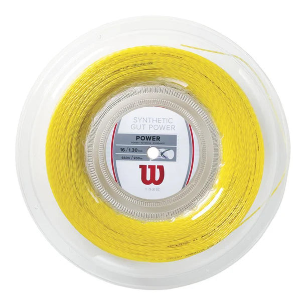 Wilson Synthetic Gut Power 16G  Tennis String Reel , Gold