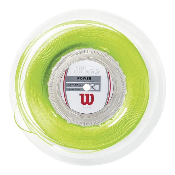 Wilson Synthetic Gut Power 16G  Tennis String Reel , Lime