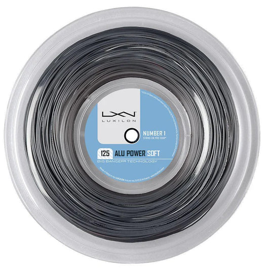 Luxilon ALU Power Soft 17G Tennis String Reel Silver