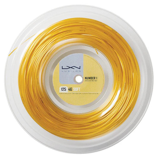 Luxilon 4G Soft 17G Tennis String Reel Gold