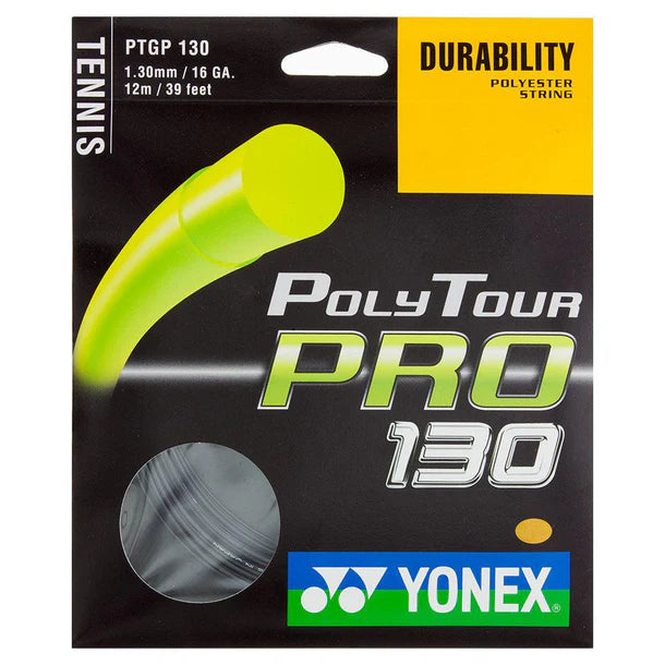 Yonex Poly Tour Pro 130 16G Graphite Tennis String , Black