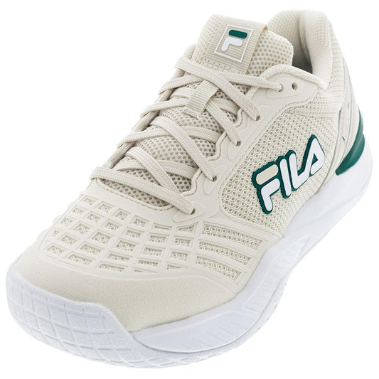 Fila Women's Axilus 3 Tennis Shoes Whitecap Gray and White