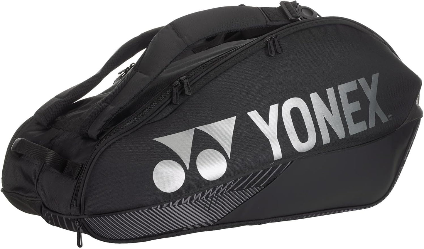 YONEX Pro Racquet Bag 6 Pack Black Silver