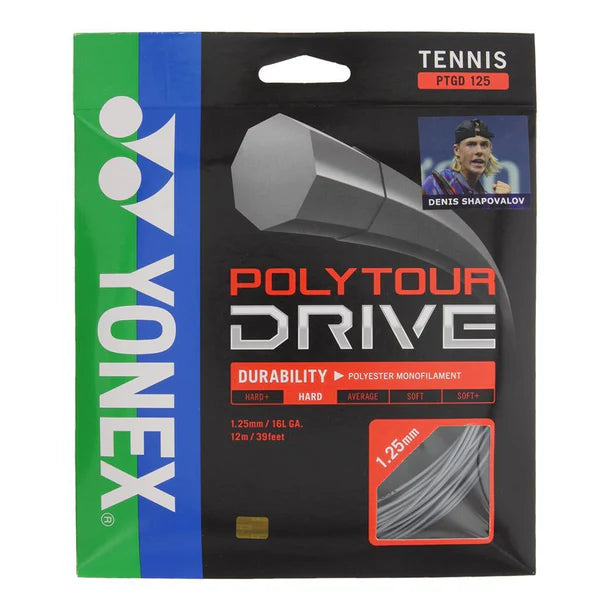 Yonex Poly Tour Drive 125/16L Tennis String , Silver