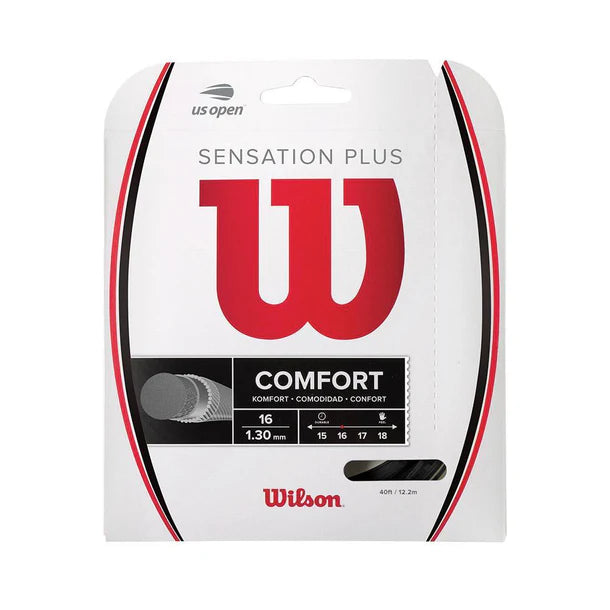 Wilson Sensation Plus 16G Tennis String , Black