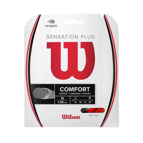Wilson Sensation Plus 16G Tennis String , Red