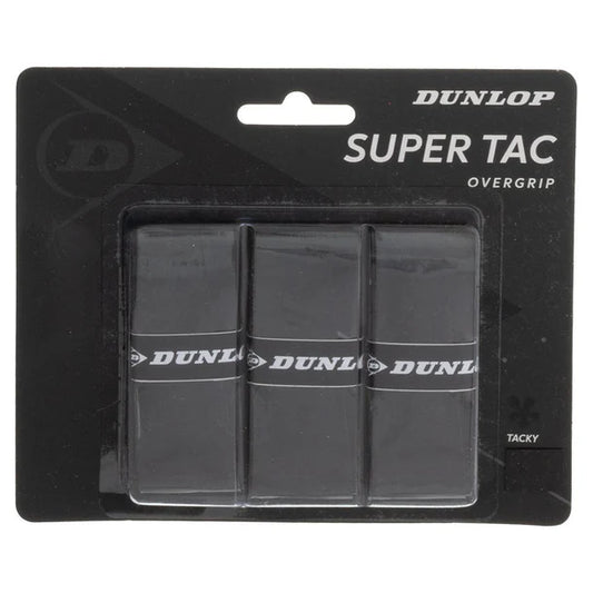 Dunlop Super Tac Tennis Overgrip 3 Pack Black