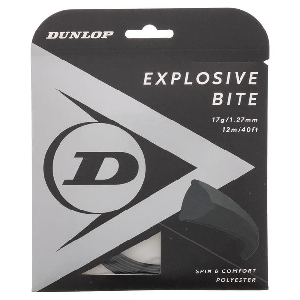Dunlop Explosive Bite 17G Black Tennis String