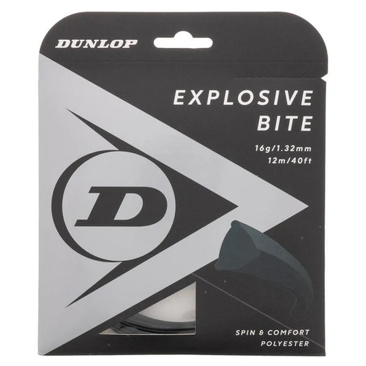 Dunlop Explosive Bite 16G Black Tennis String
