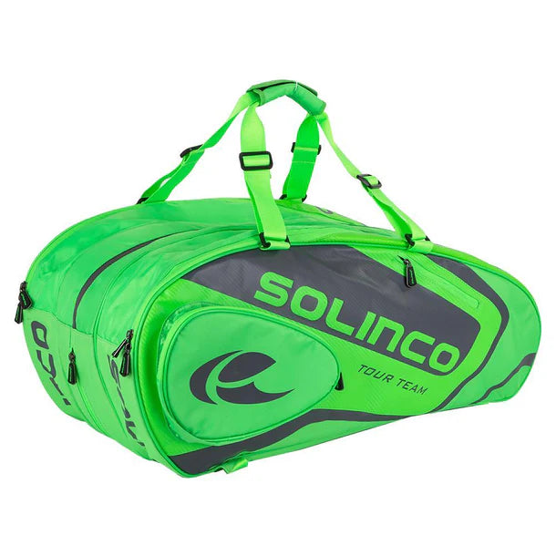 Solinco 15-Pack Tour Tennis Racquet Bag Full Neon Green