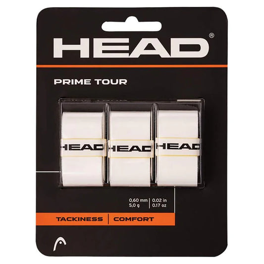 Head Prime Tour Tennis Overgrip 3-Pack White