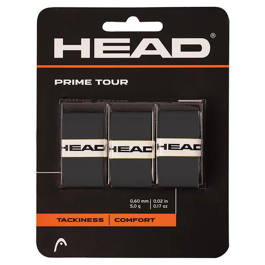 Head Prime Tour Tennis Overgrip 3-Pack Black