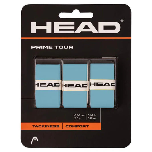 Head Prime Tour Tennis Overgrip 3-Pack Blue