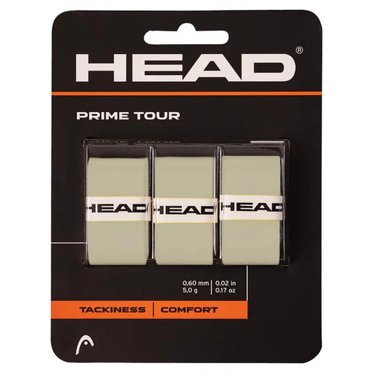 Head Prime Tour Tennis Overgrip 3-Pack Grey