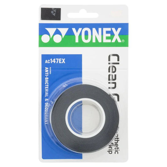 Yonex Clean Grap Over Grip (3-pack) , Black