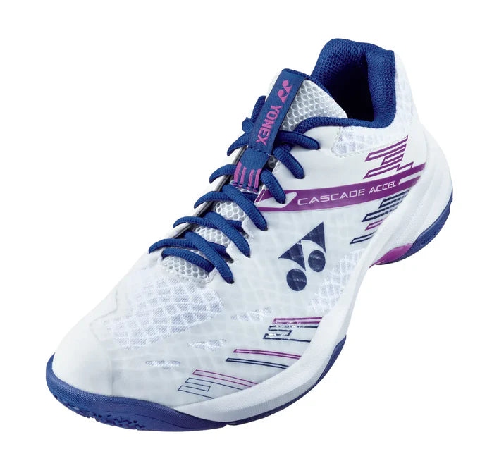 Yonex PC Cascade Accel (Wide) White/Purple Badminton Court Shoes 2024