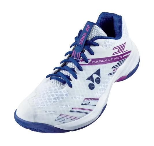 Yonex PC Cascade Accel (Wide) White/Purple Badminton Court Shoes 2024